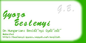 gyozo beslenyi business card